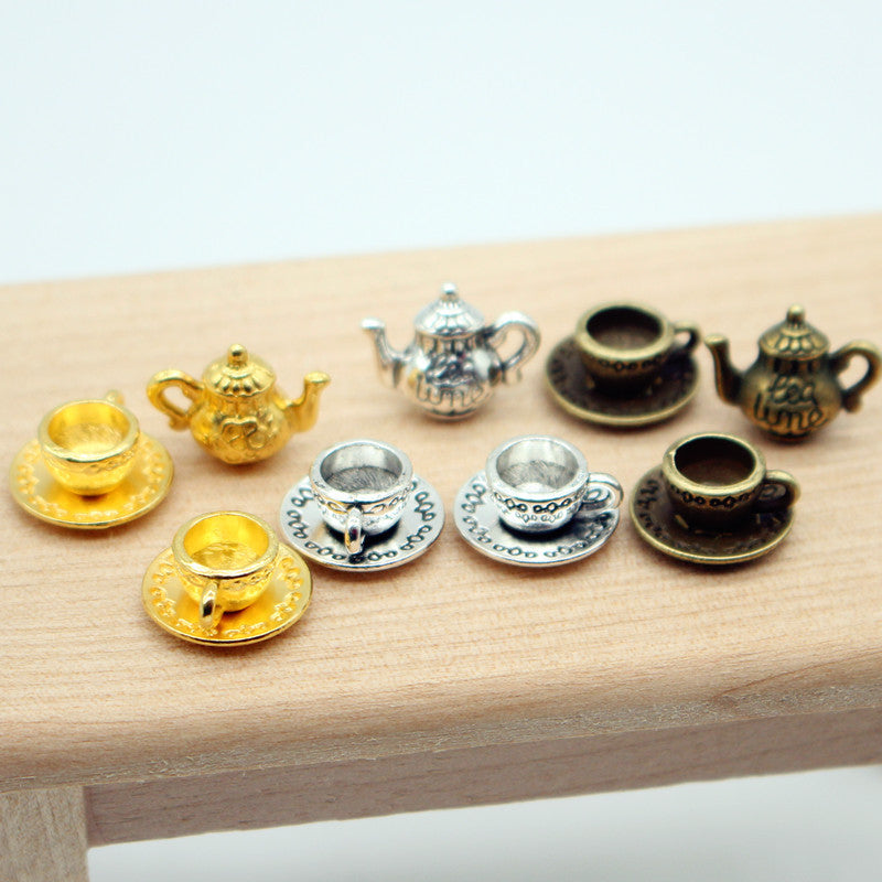 Dollhouse Mini Metal Teapot Coffee Pot