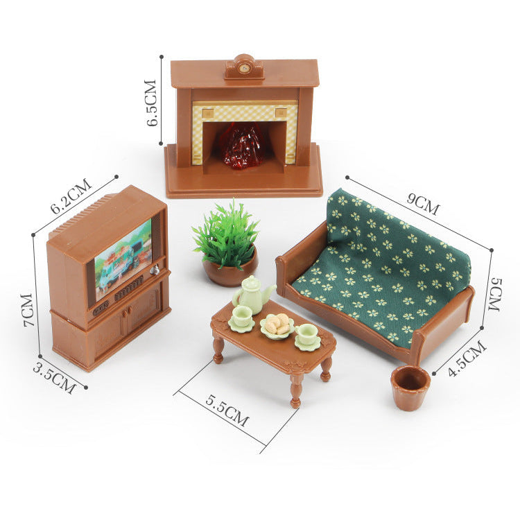 Miniature Play House Toy Simulation Mini Furniture Set